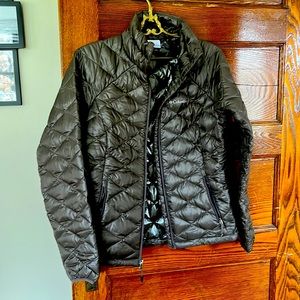 This jacket is charcoal gray. Perfect condition.